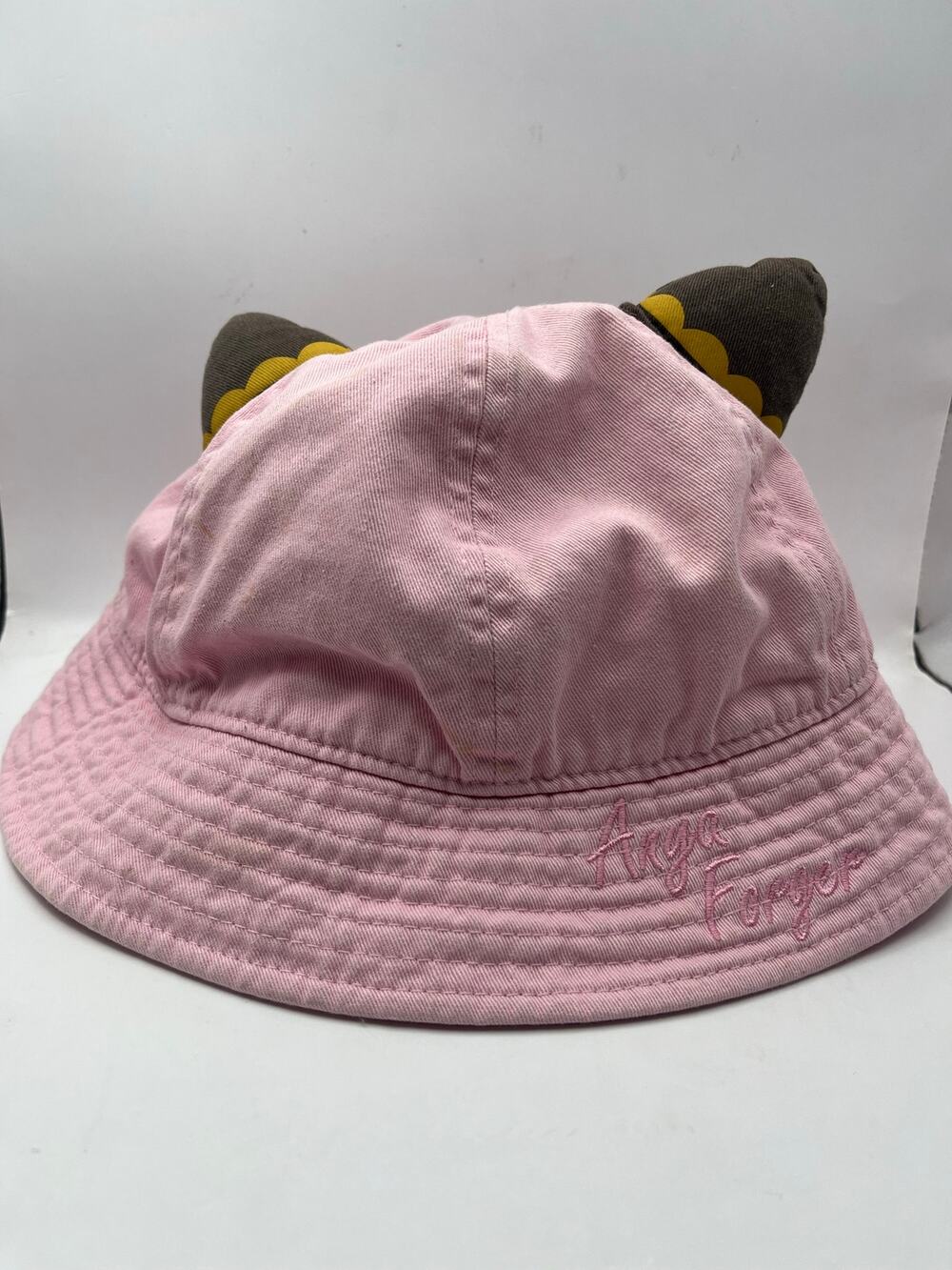 Spy X Family Crunchyroll Anya Forger Pink Adult Bucket Hat Cat Ears Cosplay USED